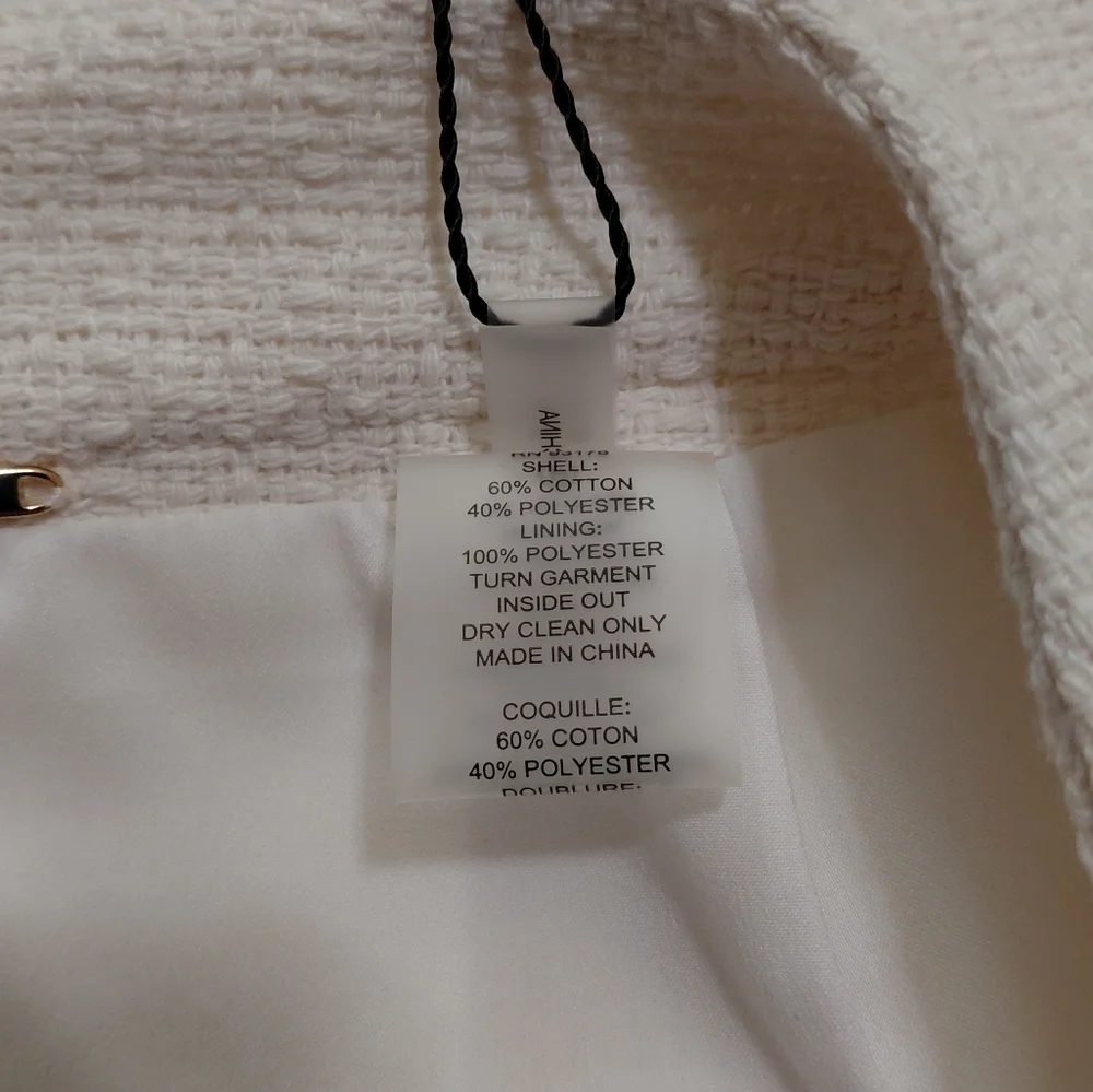 Elie Tahari Cream Classic Heavy Knit Mini Skirt Size 10 NWT